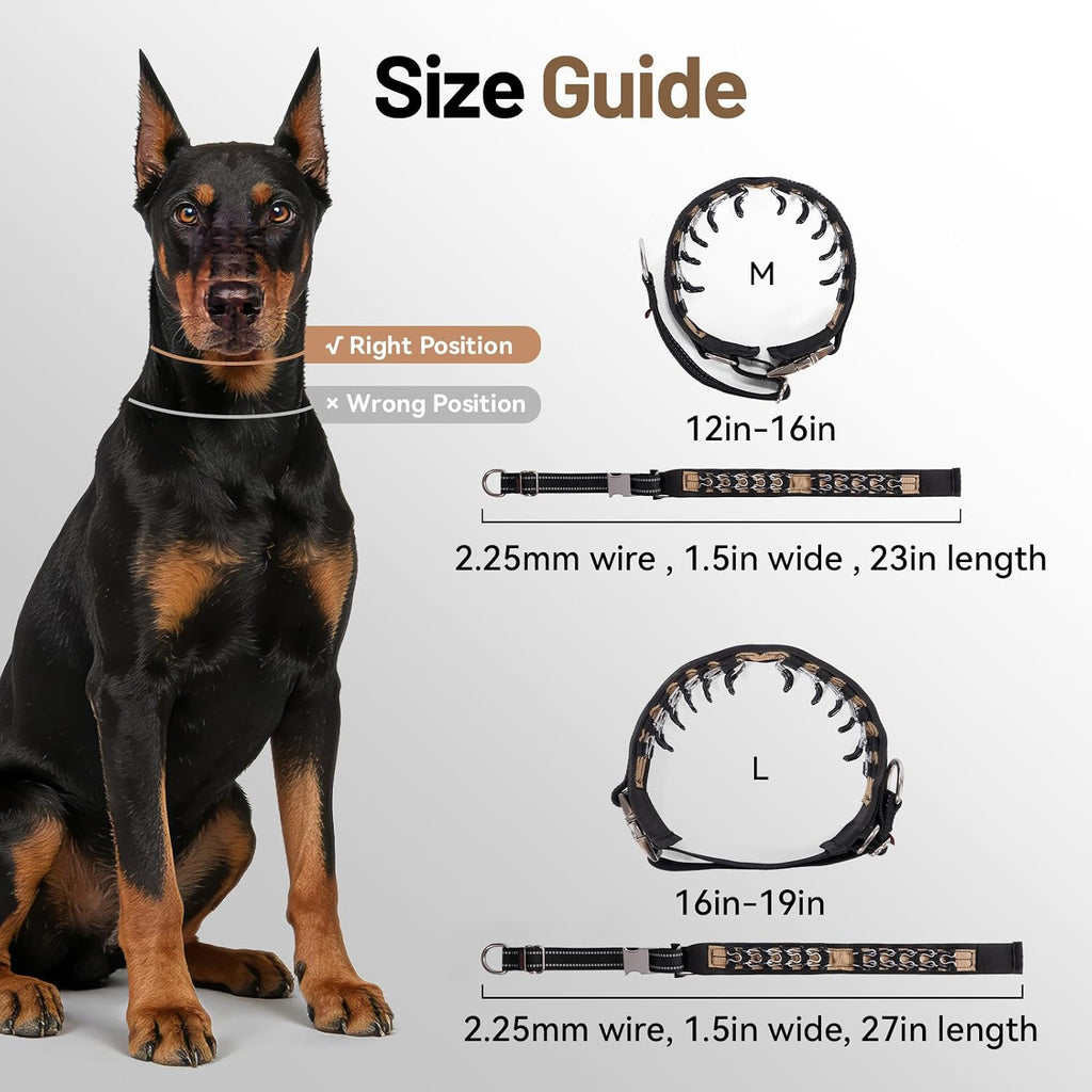Pudiwind no pull behavior training dog collar close up