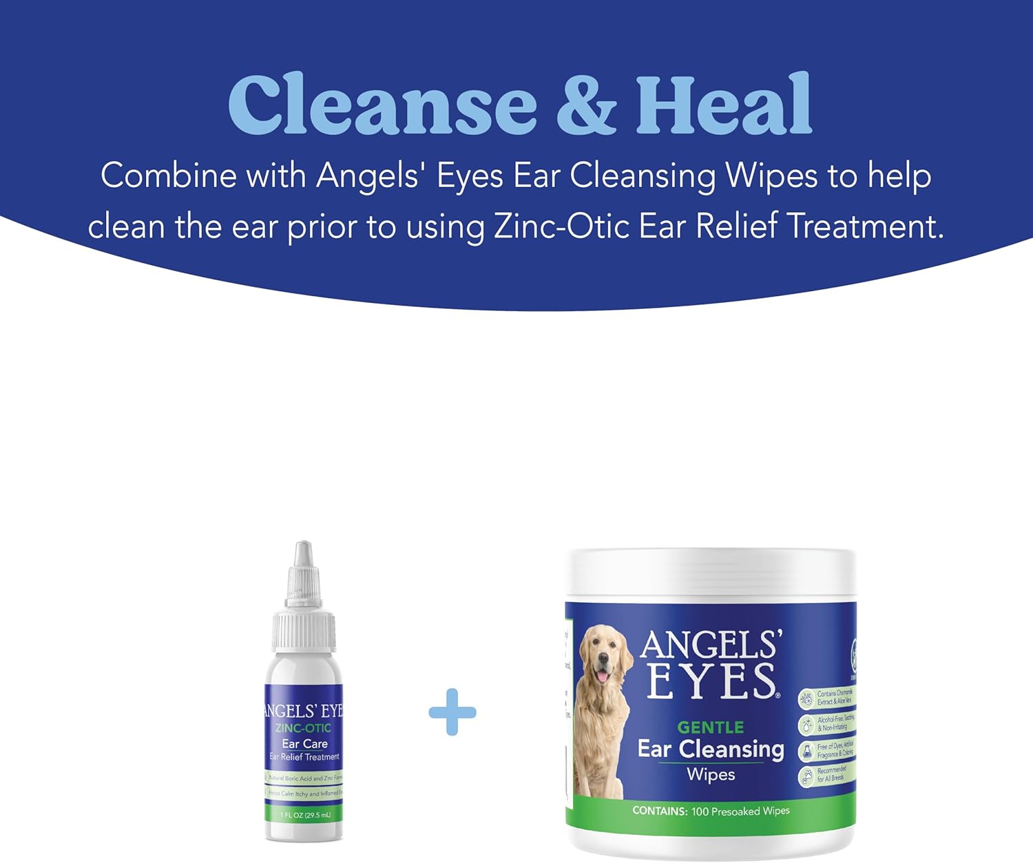 Angels' Eyes Zinc-Otic 1 fluid ounce bottle size reference