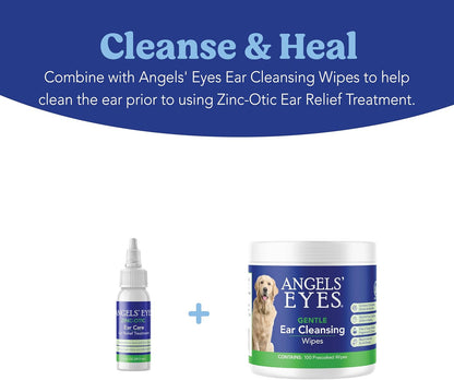 Angels' Eyes Zinc-Otic 1 fluid ounce bottle size reference