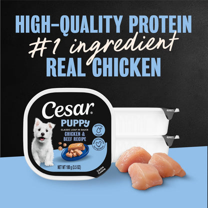 Nutritious puppy kibble topper chicken and beef formula