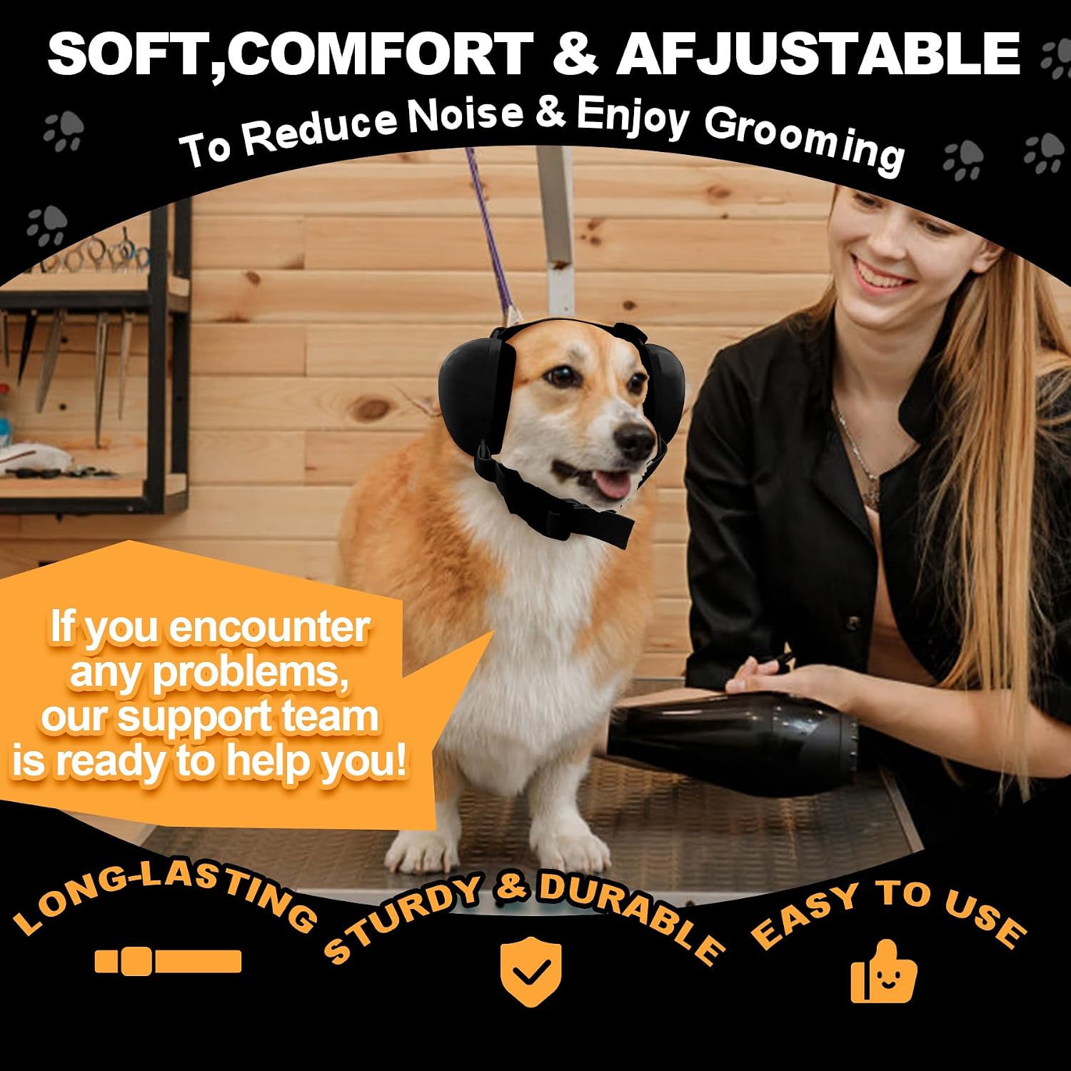 Prohear dog hearing protection side profile