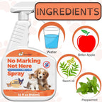Oaiegsd pet deterrent spray bottle on a wooden floor surface