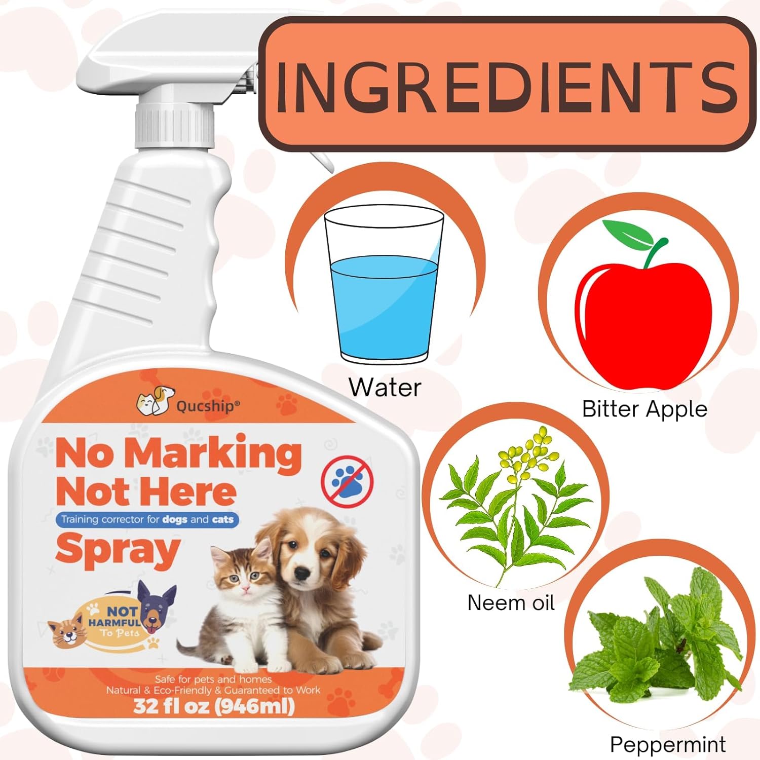 Oaiegsd pet deterrent spray bottle on a wooden floor surface