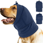 IDOMIK dog ear muffs noise protection blue calming hoodie front view