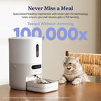 Pawsync timed cat food dispenser with dual power supply backup system
