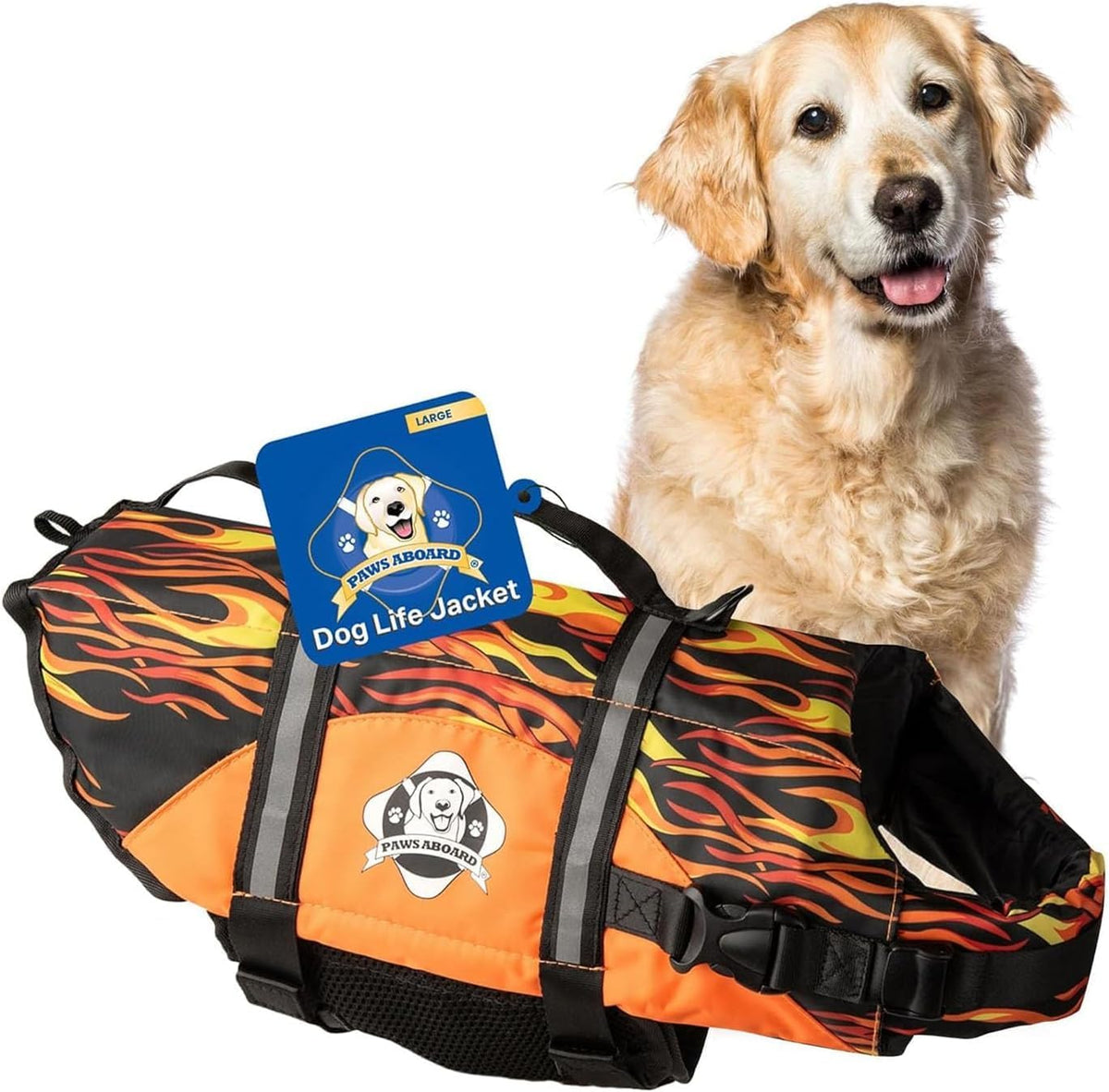 Dog Life Jacket - Swimming Vest for Dogs, Adjustable, Reflective, Comfortable, Multiple Colors, Patterns, XX-Small to Extra Large Dog Swim Vest with Handle (Red, Large) - Image 10