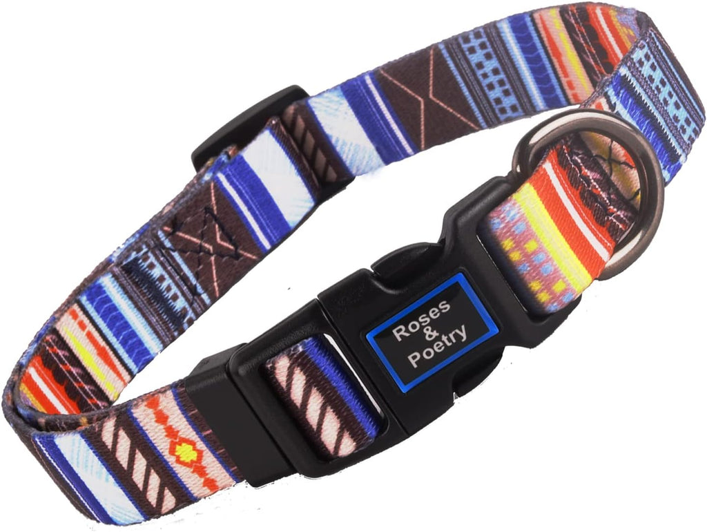 Roses&Poetry Reflective Dog Collar with Gradient Mistyrose, Adjustable Durable Pet Collars for Small Medium Large Dogs (Mistyrose-M) - Image 11