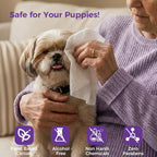 Thick and durable multi purpose pet cleaning wipes for paws