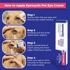 Hypochlorous acid pet eye cream formula for sensitive skin