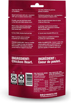 Purebites single ingredient freeze dried chicken heart treat label