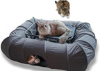 XxingSheep 4 Ways Shuttled XL Cat Tunnel Bed for Indoor Cats Peekaboo Cat Cave Donut with Cool Mat - Image 10