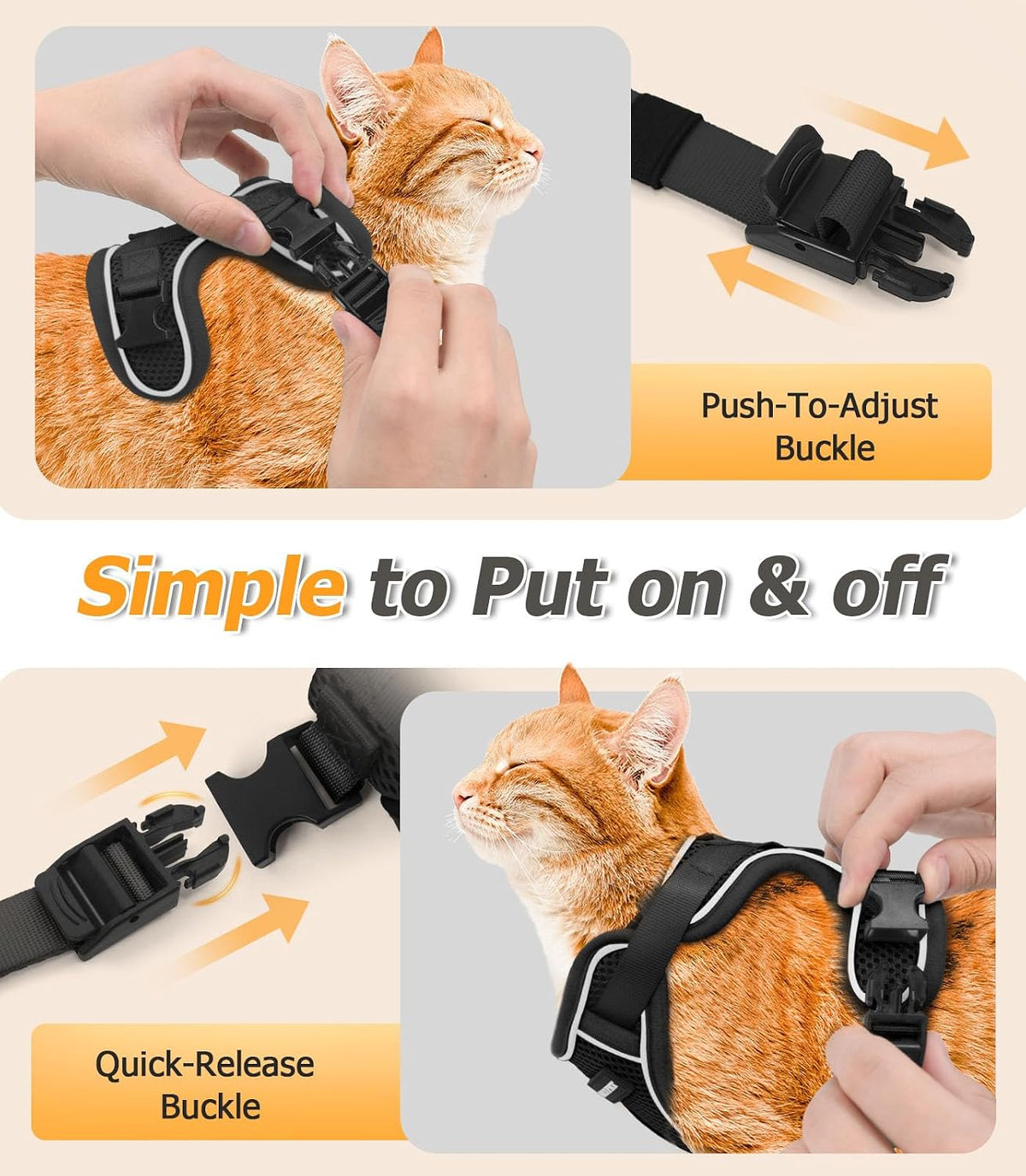 Premium imported USA pet safety harness set for Indian cats