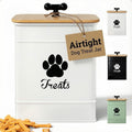 HB Design Co. airtight iron dog treat container front view