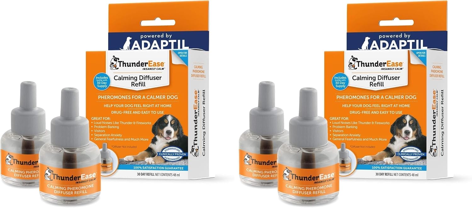 ThunderEase Dog Calming Pheromone Diffuser Refill | Powered by ADAPTIL | Vet Recommended to Relieve Separation Anxiety, Stress Barking and Chewing, and The Fear of Fireworks and Thunderstorms (30 Day - Image 10