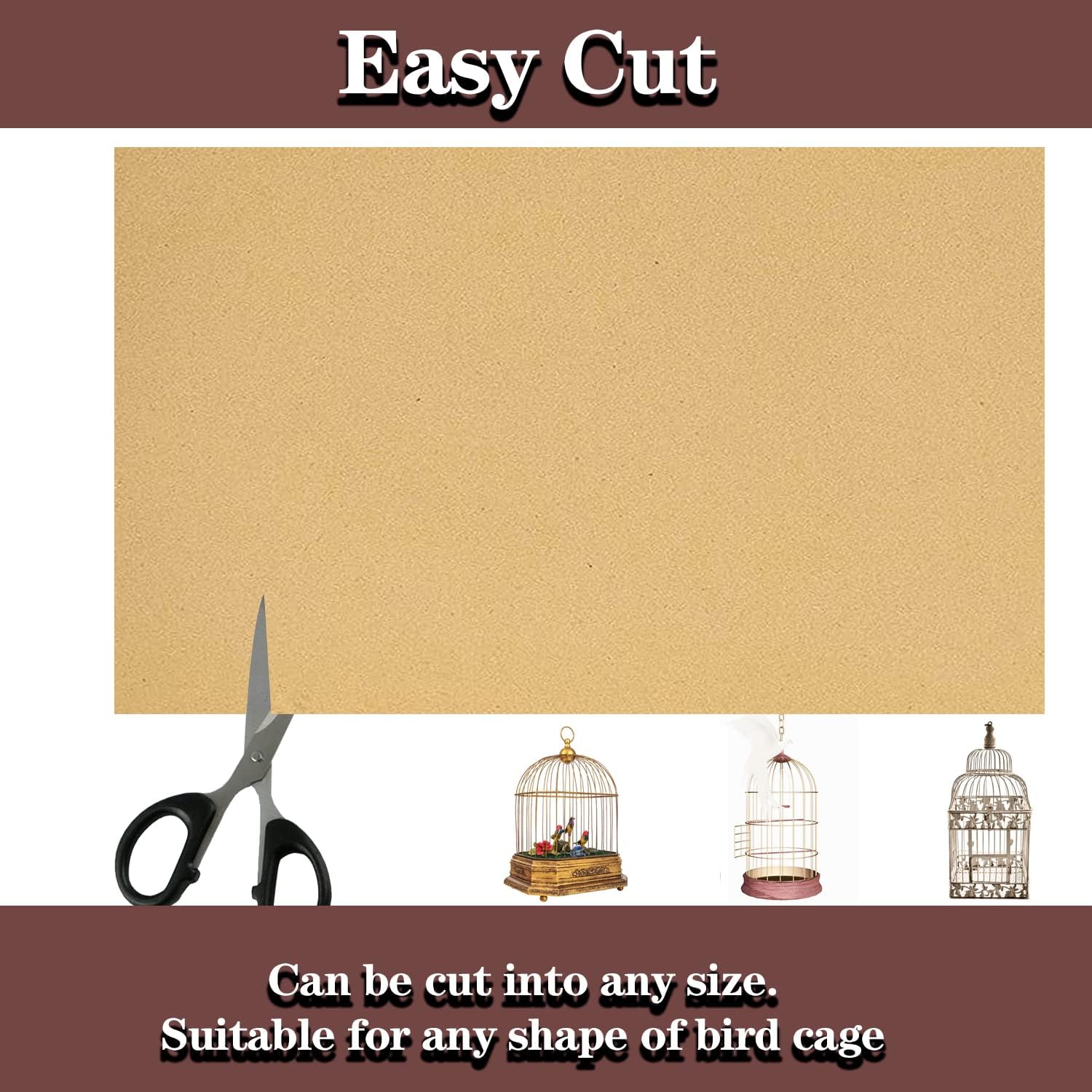 Uifrmely 30 count pack of bird cage sand paper sheets