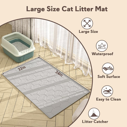 Garoopion durable BPA free silicone cat mat with raised edges