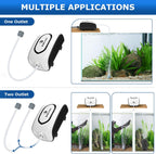 Side profile of Fishkeeper ultra quiet aquarium bubbler pump