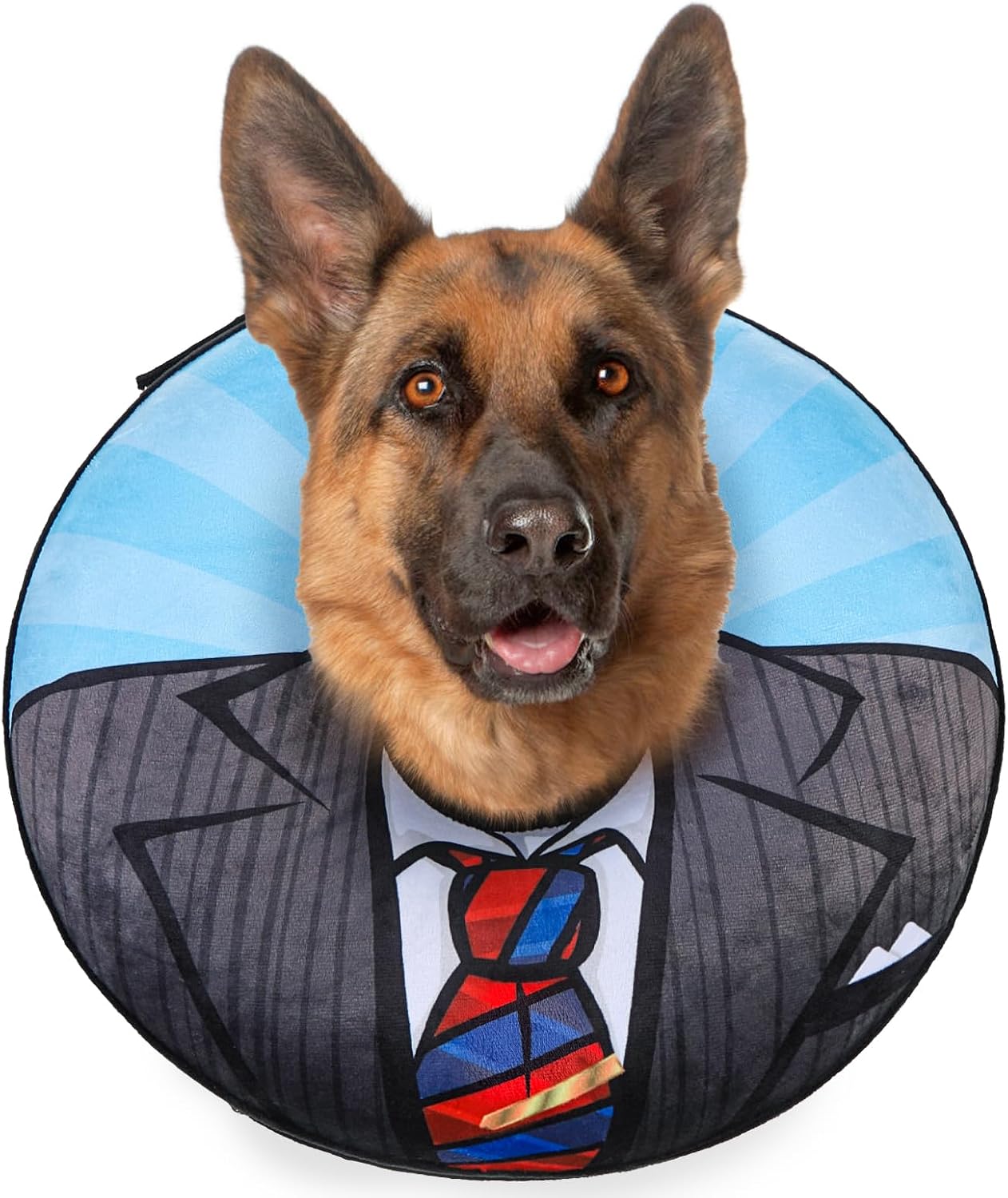 BEAUTYZOO Dog Cone Alternative After Surgery for Large Medium Small Dogs, Soft Inflatable Cone Collar for Dogs Cats, Pet Neck Donut E Collar Dog Recovery Collars to Stop Licking, Shark Blue, L - Image 9