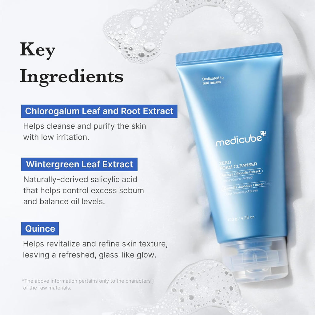 Medicube Zero Foam Cleanser back label ingredients details