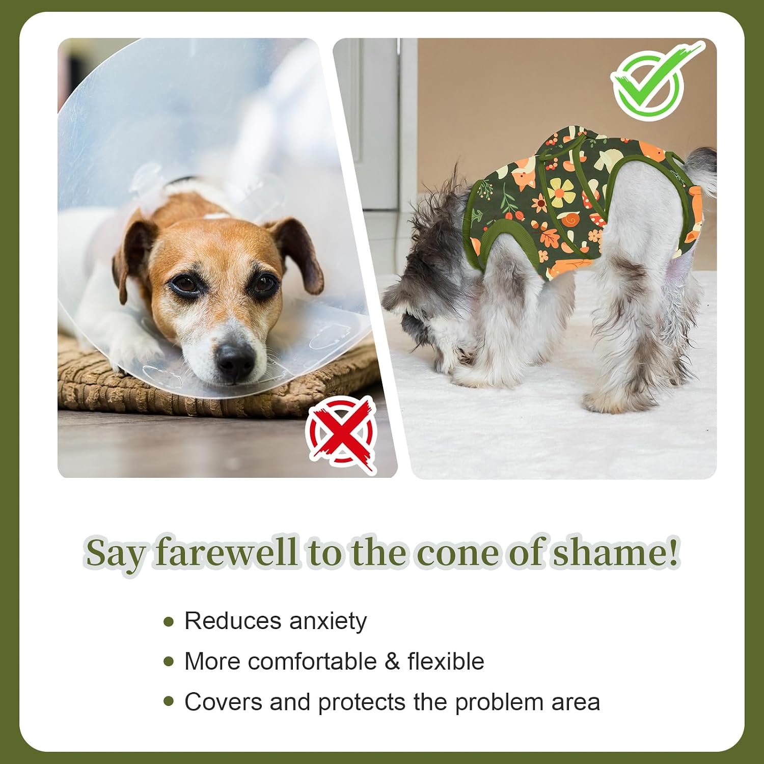 High elastic pet medical onesie for small medium large dogs belly wound care