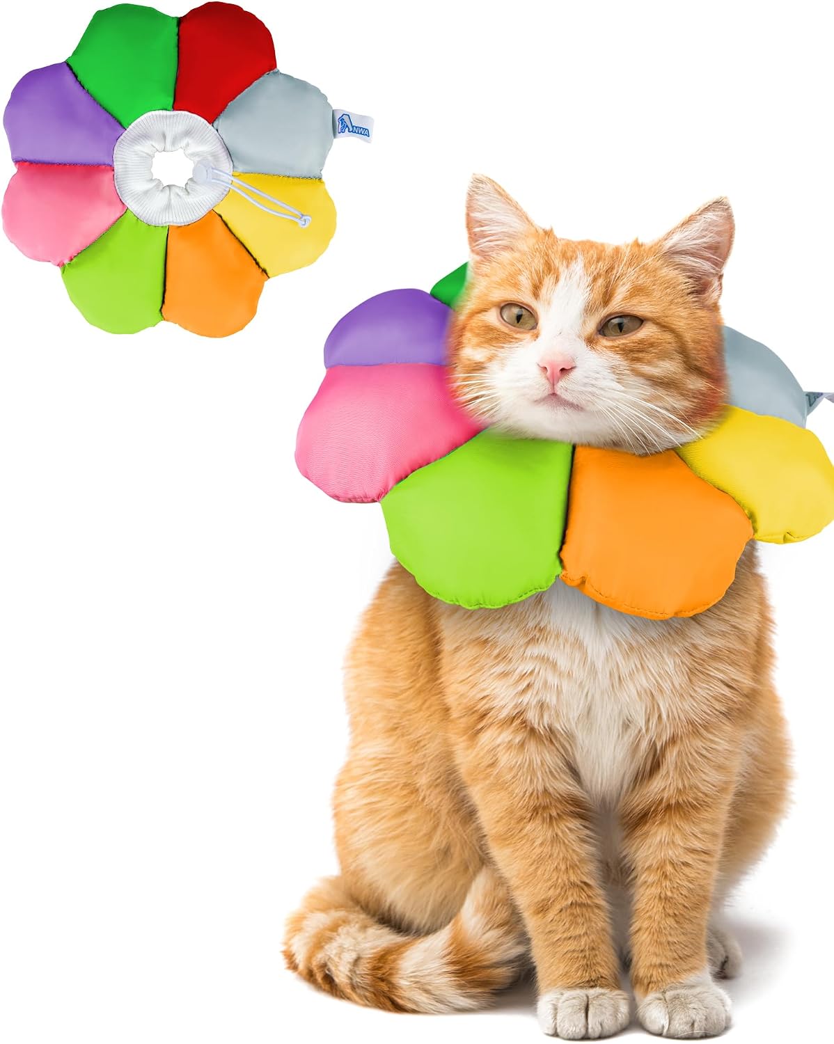 ANWA adjustable soft cat cone collar packaging and details