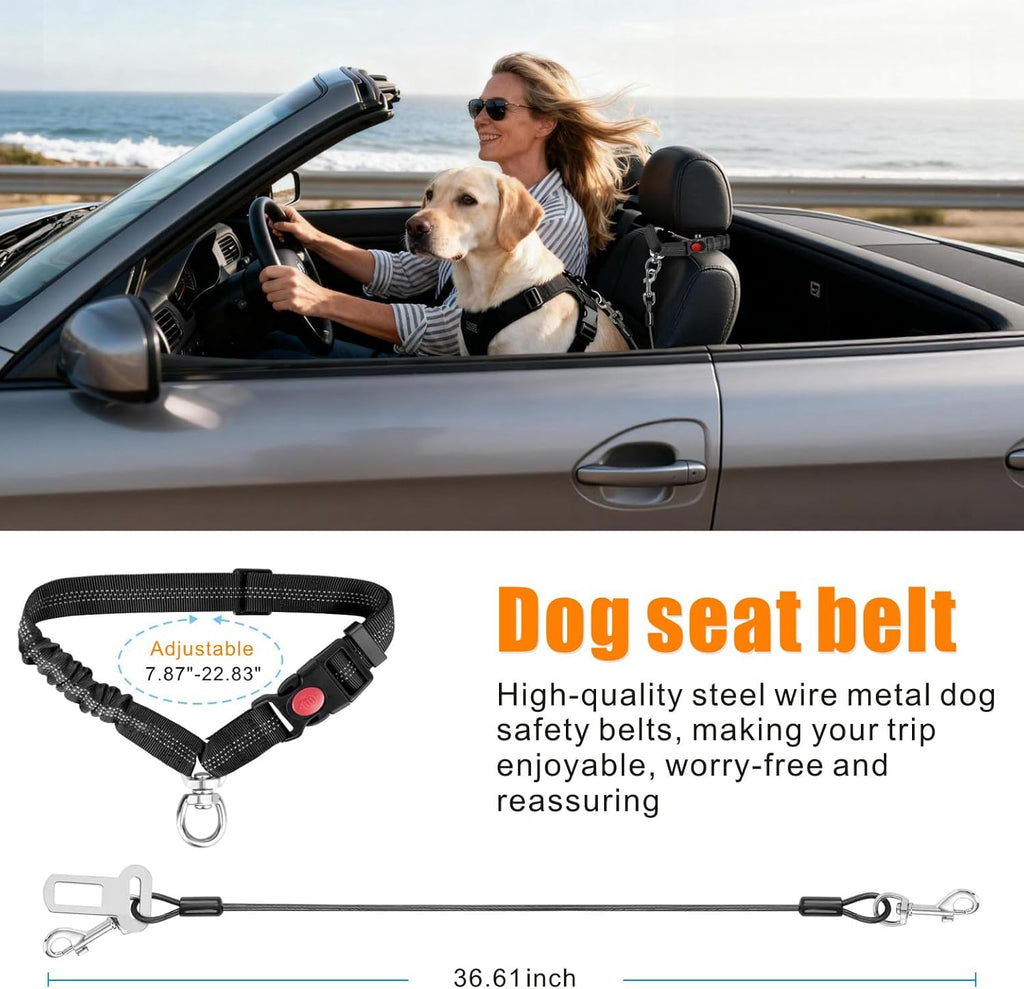 Idepet 3-in-1 pet safety harness attachment mechanism