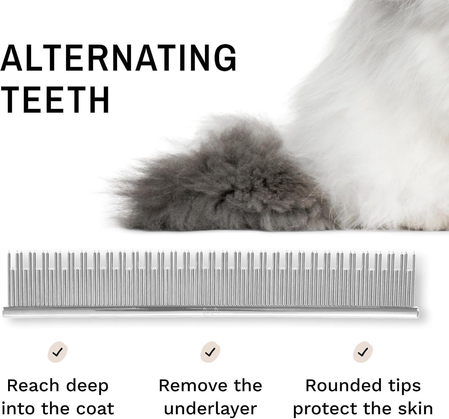 Professional grooming tool for long haired cat breeds