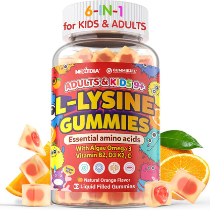 Nextdia L-Lysine Gummies bottle front view for immune support