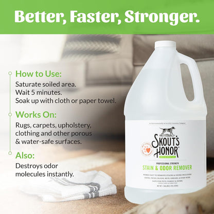 Professional strength cleaning solution for pet accidents
