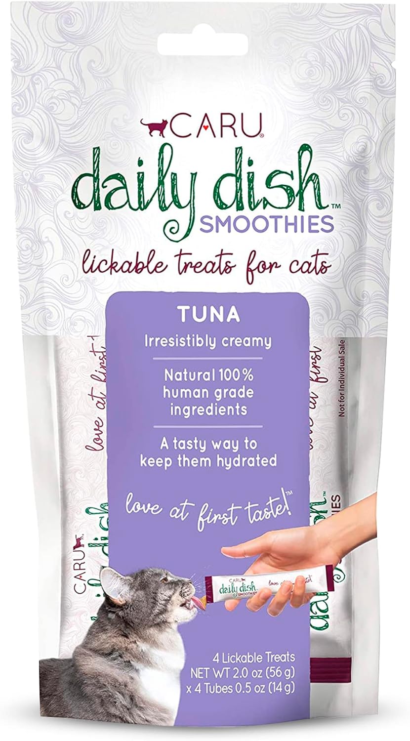 Caru - Daily Dish Chicken Smoothies - Lickable Treat for Cats - Supports Pet Hydration - Wet Cat Food/Meal Topper - Traceable Ingredients - Wheat, Corn & Soy Free - Non-GMO - 0.5 oz - 4 Tubes - Image 13