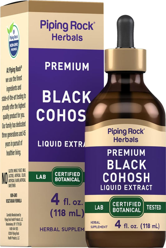 Piping Rock Black Cohosh Tincture 4 Fluid Ounces front view authentic USA import
