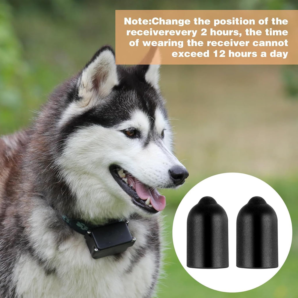 Complete 32 piece kit of replacement silicone dog collar tips