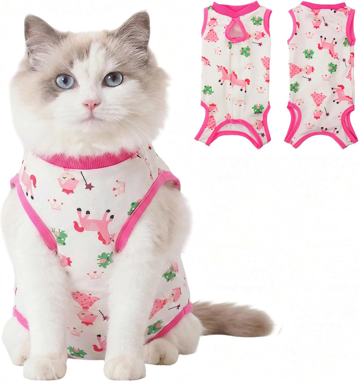 Cat Recovery Suit Cat Onesie for Cats, Breathable Cats Surgery Recovery Suit for Female Spay & Abdominal Wounds Skin Diseases, Kitten Surgical Onesie Body Suit Anti Licking Cone Alternative - Image 14