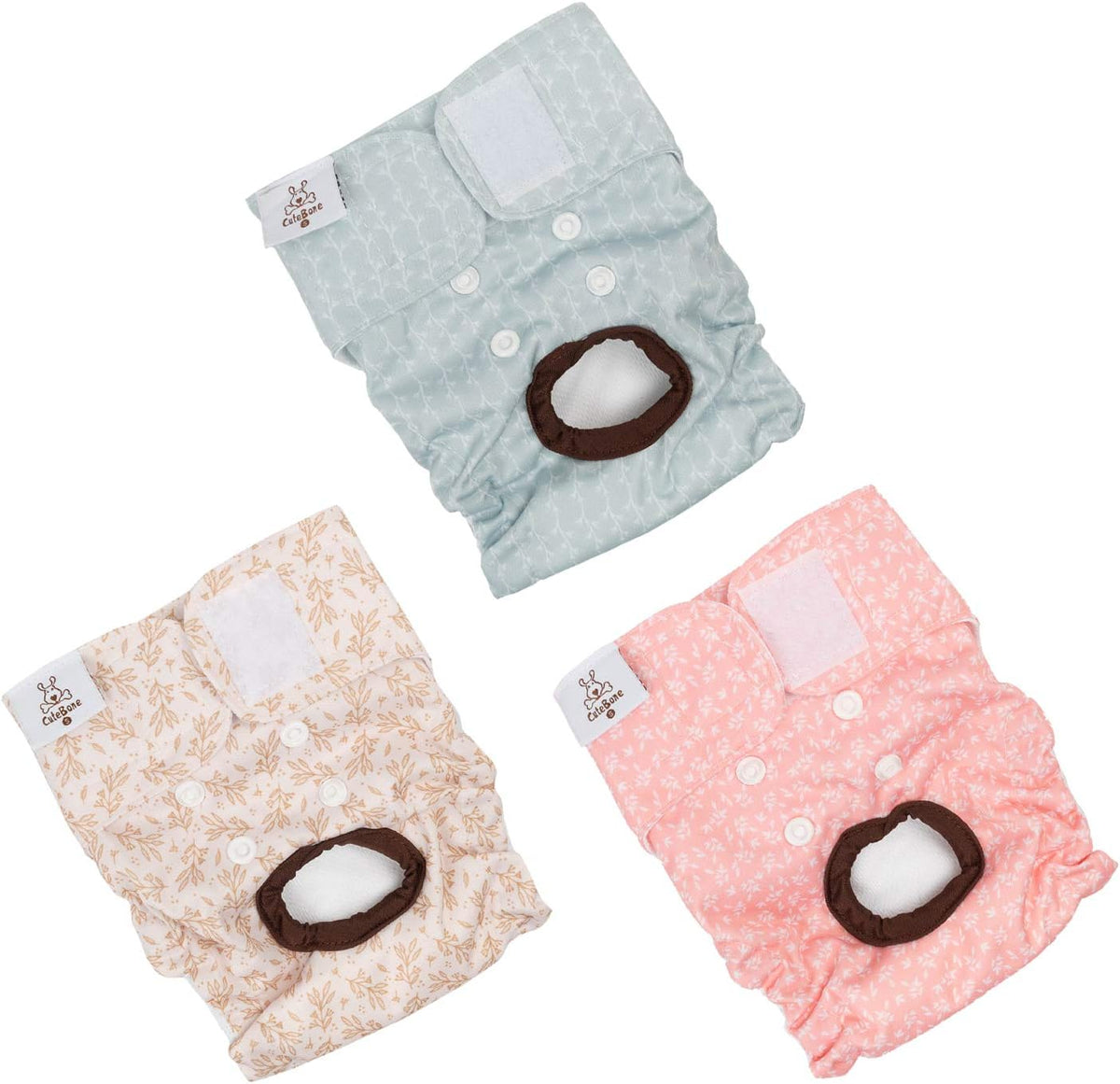 CuteBone Dog Diapers Female Washable Small Medium Large 3 Pack Reusable Doggie Diapers Puppy Period Pants for Doggy Heat Cycle Peeing - Image 12