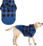 KOOLTAIL Plaid Dog Hoodie Pet Clothes Sweater with Hat and Pocket for Small Medium Large Size Dogs, Soft Winter Warm Dog Cold Weather Coat, Fleece Fall Dog Hooded Sweatshirt for Puppy Cats, Red S - Image 9