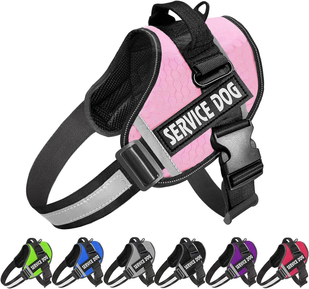 JSXD Dog Harness,No-Pull Service Dog Harness with Handle Adjustable Outdoor Pet Dog Vest 3M Reflective Nylon Material Vest for Breeds,Easy Control for Small Medium Large Dogs - Image 9