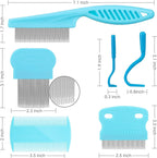 BENSEAO blue grooming comb designed for delicate facial and ear cleaning