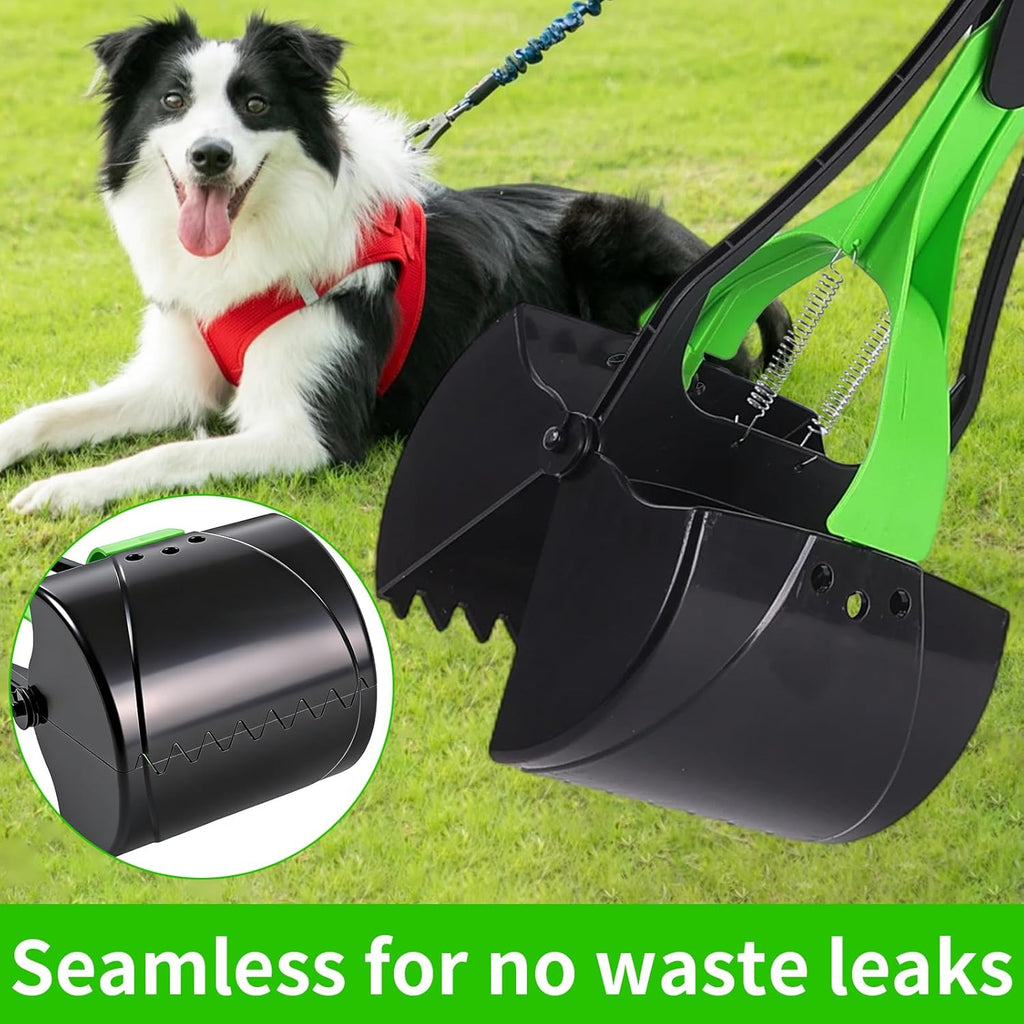 ienjoyed large dog poop picker being used on backyard grass surface