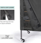 Explore Land water-repellent black cage cover for parrots and small animals