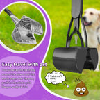 Upsky foldable pooper scooper with heavy duty dual springs on the squeeze handle for one handed operation