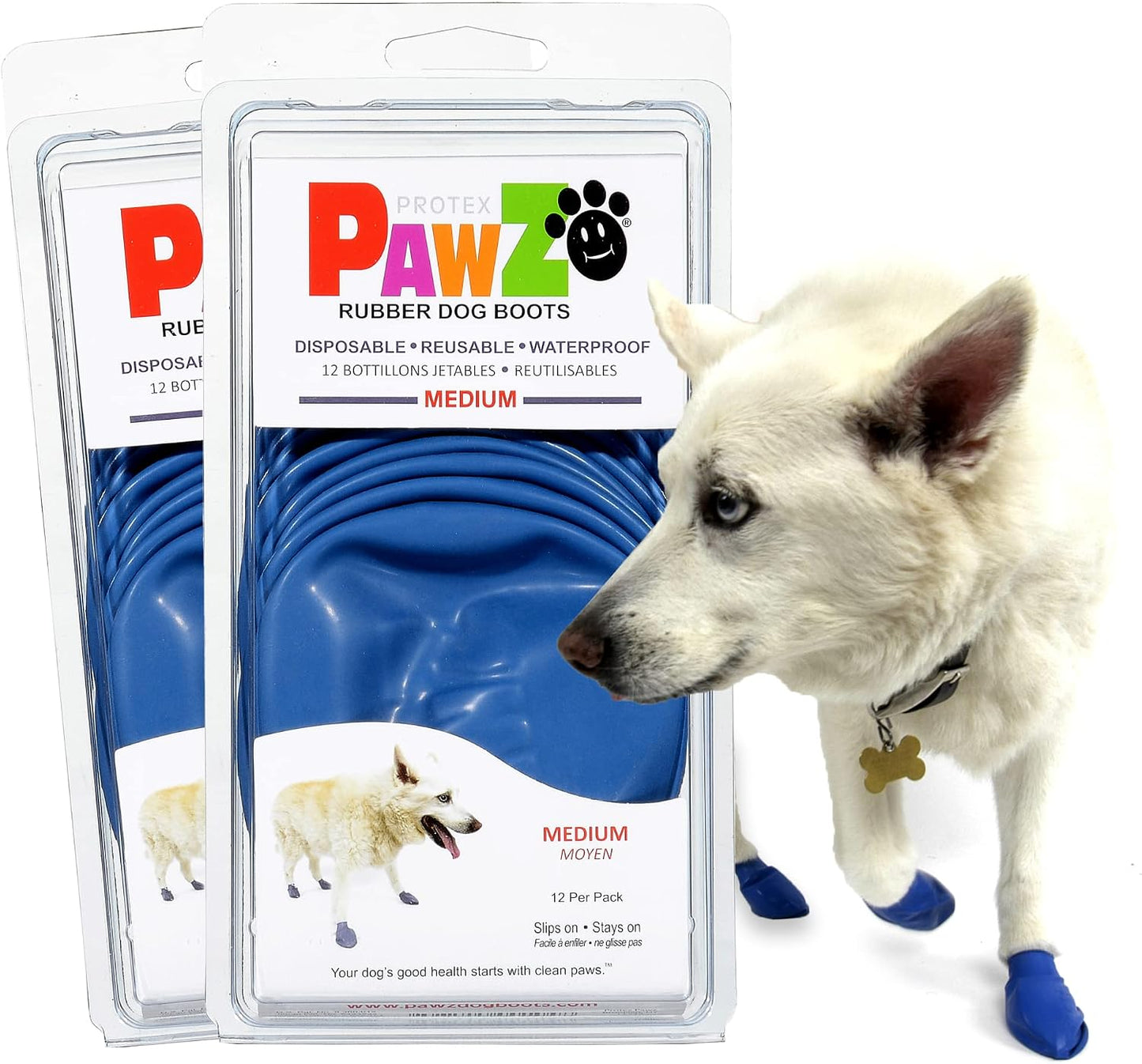 PawZ Rubber Dog Boots for Small Paws - All-Weather Waterproof Dog Shoes, Anti-Slip Traction for Rain, Snow, Mud & Hot Pavement - Pull-On Dog Booties, Orange - X-Small (1.5"-2") - Pack of 24 - Image 13