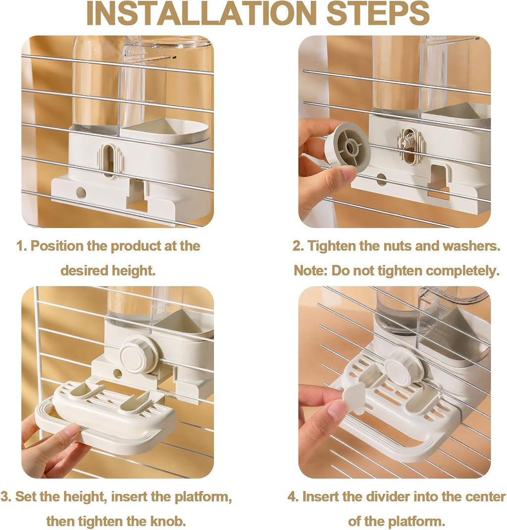2-in-1 Quail Feeder and Waterer for Cage, Gravity Auto Bird Water Feeder - Image 7