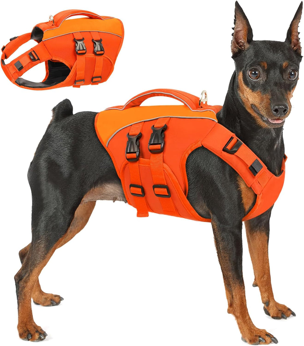 Queenmore Small Dog Life Jacket,Small Dog Life Vest for Swimming,Adjustable Reflective Dogs Swimming Vest,High Buoyancy Dogs Lifesaver,Pet Life Preserver(Green,S) - Image 12