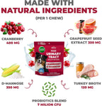 Cheese flavored cranberry soft chews for canine bladder support and care