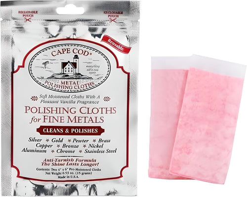 Two pack premium jewelry tarnish remover cloths for stainless steel watches