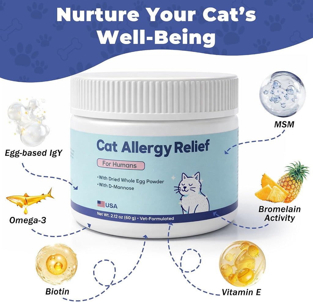 USA imported cat dander remover supplement for human allergy protection