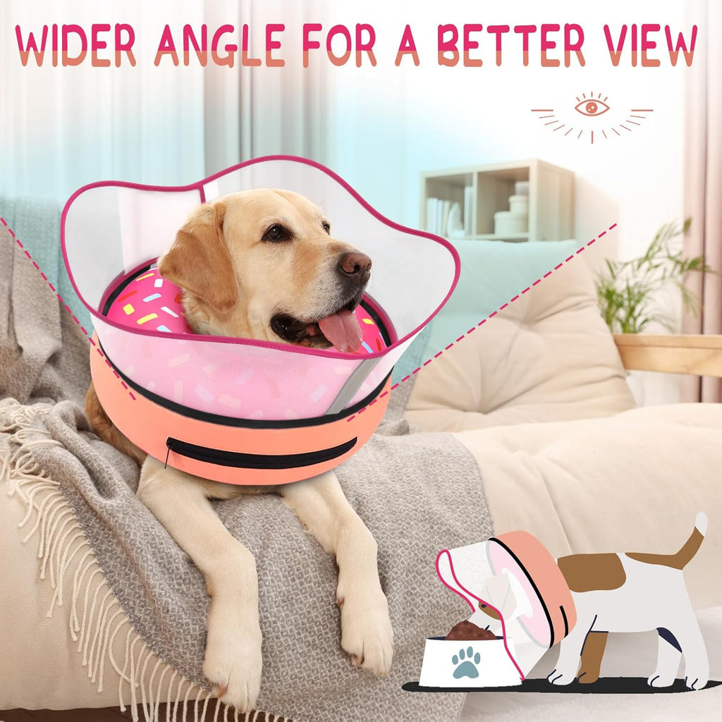 Supet dog collar alternative after surgery showing adjustable security straps