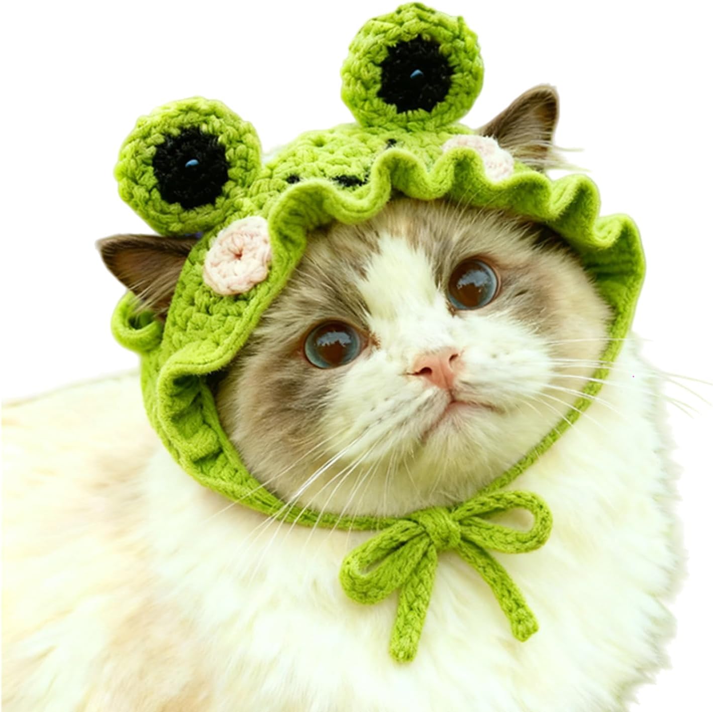 Strawberry Cat Hat, Cotton & Soft Cute Knitted Hats for Cats Birthday Party Christmas Puppy Hat for Small Pets (Red, M) - Image 13