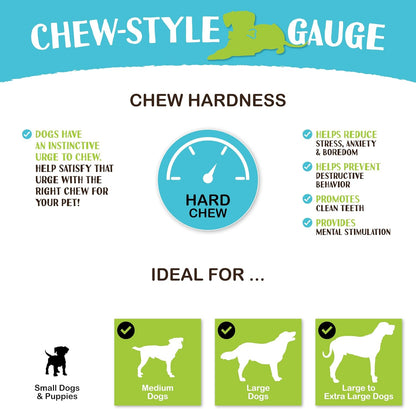 USA packed premium long lasting dog chew treats back packaging details