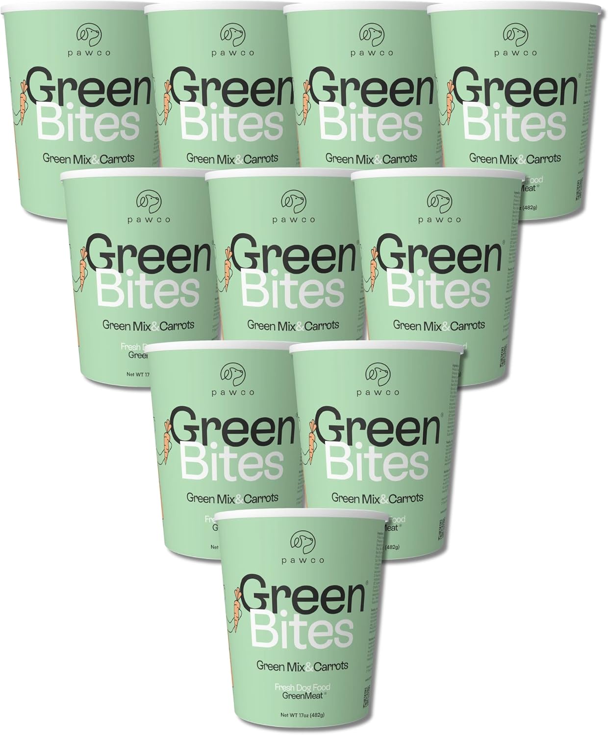PawCo Fresh Dog Food - Supports Energy, Digestion & Overall Health - Blueberry Recipe with Spinach, Carrots, Flaxseed, Antioxidants & Probiotics - GreenBites - Pack of 10 x 17oz - Image 14